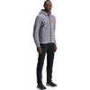 Alpinestars #4200325-9199-S - Chrome v2 Sport Hoodie - Heather Gray/Red Fluo - Small