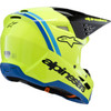Alpinestars #8301825-5017-YS - Youth SM3 Helmet - Radium - Gloss Yellow Fluo/Black/Blue - Small