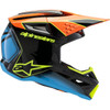 Alpinestars #8301625-1455-YS - Youth SM3 Helmet - Fray - Gloss Black/Orange/Yellow Fluo - Small