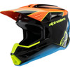 Alpinestars #8301625-1455-YM - Youth SM3 Helmet - Fray - Gloss Black/Orange/Yellow Fluo - Medium