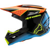 Alpinestars #8301625-1455-YM - Youth SM3 Helmet - Fray - Gloss Black/Orange/Yellow Fluo - Medium
