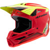 Alpinestars #8301625-3051-YS - Youth SM3 Helmet - Fray - Gloss Red/Yellow Fluo/Black - Small