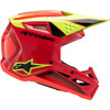 Alpinestars #8301625-3051-YM - Youth SM3 Helmet - Fray - Gloss Red/Yellow Fluo/Black - Medium