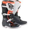 Alpinestars #2015017-1124-4 - Youth Tech 7S Boot - Black/Gray/White/Orange Fluorescent - US 4 / EU 37