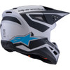 Alpinestars #8301026-1949-L - SM3 Helmet - Heat - Matte Silver/Blue/Black - Large