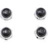 Eastern Motorcycle Parts #V-13-245 - Rocker Shaft Nuts - Cad-Plated with Black Ends and Seals - Shovelhead | XL