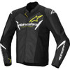 Alpinestars #3103625-125-60 - Faster v3 Airflow Leather Jacket - Black/White/Yellow Fluo - US 50 / EU 60