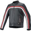 Alpinestars #3103924-1316-L - Dyno Leather Jacket - Black/Ruby Red/Ecru - Large