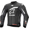 Alpinestars #3100324-12-58 - GP Plus R v4 Rideknit® Leather Jacket - Black/White - US 48 / EU 58