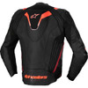 Alpinestars #3100325-1365-52 - Missile v3 Ignition Leather Jacket - Black/Red Fluo/Dark Red - US 42 / EU 52