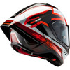 Alpinestars #8200224-1352-XS - Supertech R10 Helmet - Team - Black/Carbon Red/Gloss White - XS