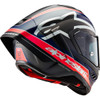 Alpinestars #8200224-1383-M - Supertech R10 Helmet - Team - Matte Black/Carbon Red Fluo/Blue - Medium