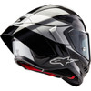 Alpinestars #8200324-1368-XL - Supertech R10 Helmet - Element - Carbon/Silver/Black - XL