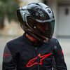 Alpinestars #8200324-1368-XXL - Supertech R10 Helmet - Element - Carbon/Silver/Black - 2XL