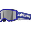 Alpinestars Goggles #5103225-7266 - Vision 3 Goggle - Wordmark - Blue - Silver Mirror Lens
