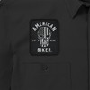 American Biker #ABBSAM07ST74BKSR - Biker Sam Lightweight Shirt - Black/White - Small