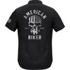 American Biker #ABBSAM07ST74BKLR - Biker Sam Lightweight Shirt - Black/White - Large