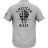 American Biker #ABBSAM11ST74GYXR - Biker Sam Lightweight Shirt - Gray/Black - XL