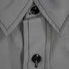American Biker #ABBSAM17ST8SBMR - Biker Sam Contrast Stitch Shop Shirt - Gray/Black - Medium