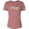 Factory Effex #27-87340 - Women's Honda Script T-Shirt - Heather Mauve - Small