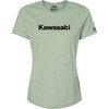 Factory Effex #27-87142 - Women's Kawasaki T-Shirt - Light Heather Green - Medium