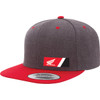 Factory Effex #27-86300 - Honda Wedge Snapback Hat - Heather Gray/Red