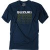 Factory Effex #27-87422 - Suzuki Repeat T-Shirt - Heather Navy - Medium