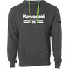 Factory Effex #27-88104 - Kawasaki Sixty Two Pullover Hoodie - Heather Charcoal - Large