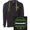 Factory Effex #28-88152 - Kawasaki Octagon Zip-Up Hoodie - Black - Medium