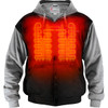 Gerbing Heated Clothing #GER-HDY-7V-UNI-BLK-S - 7 V Battery Heated Hoodie - Black - Small