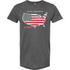 Honda Apparel #NP23S-M2293-XL - America Outline T-Shirt - Heather Charcoal - XL