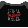 Lethal Threat #LA70203-1X - Women's Fast & Fearless Raglan Sleeve Shirt - Black/Gray - 1XL
