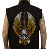 Lethal Threat #CO60190XXL - No Regrets Printed Sleeveless Button Down Shirt - Black - 2XL