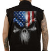 Lethal Threat #CO60213L - USA Skull Melt Sleeveless Shirt - Black - Large