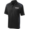 Throttle Threads #DRG30CS416BCHSM - Drag Specialties Polo Shirt - Black/Charcoal - Small