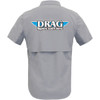 Throttle Threads #DRG31ST26GYXL - Drag Specialties Vented Shop Shirt - Gray - XL
