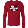Yamaha Apparel #NP21S-M3119-M - Yamaha Heritage Diagonal Long-Sleeve T-Shirt - Red - Medium
