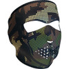 ZAN Headgear #WNFM593 - Neoprene Full-Face Mask - Digi Woodland Camo Skull