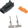 Namz Custom Cycle #MDP-2B - Deutsch Dtm 2-Pin Black Plug W/2 Trmnls/Wdglck Hd74112-98bk