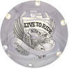 Drag Specialties - Derby Cover - Live to Ride - 6-Hole - Chrome - '04-'22 Sportster