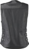 Kuryakyn #094412 - Leather By River Road Plains Leather Vest Black Womens - Small