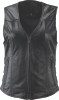 Kuryakyn #094416 - Leather By River Road Plains Leather Vest Black Womens - 2XL