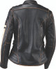 Kuryakyn #094388 - Leather By River Road Dame Vintage Leather Jacket Black Womens - Small