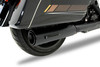 Rinehart Racing 500-1101 - 4.5" HP45 Slip-On Muffler For Harley Touring - Black with Bronze End Caps