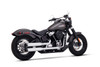 Rinehart Racing 500-1216C - 3.5” Slip-on Exhaust for Harley Softail - (Fitment 2) Deluxe / Heritage Classic / Chrome w/ Chrome Classic End Caps