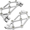 Arlen Ness #410-046 - Mini Diamond Floorboards - Driver - Chrome - FLT