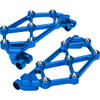 Arlen Ness #410-047 - Mini Diamond Floorboards - Driver - Blue - FLT