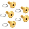 Arlen Ness #300-922 - Bolt Kit - Holeshot/Front/Floating/Brake Rotor - Spoke Mount - Gold - 5 Pack