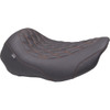 Mustang #88503MO - Wide Tripper™ Seat - Solo - Mandarin Orange Stitching - FLT/FLH '23-'25