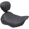 Mustang #89503SB - Wide Tripper™ Seat - Solo - Sky Blue Stitching - FLT/FLH '23-'25